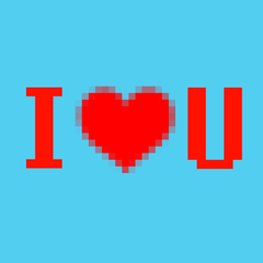 I LOVE YOU BLUE AVATAR PSN avatar
