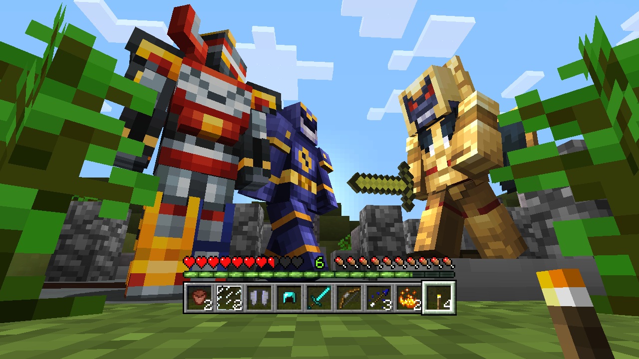Minecraft Power Rangers Skin Pack on PS3  Official 