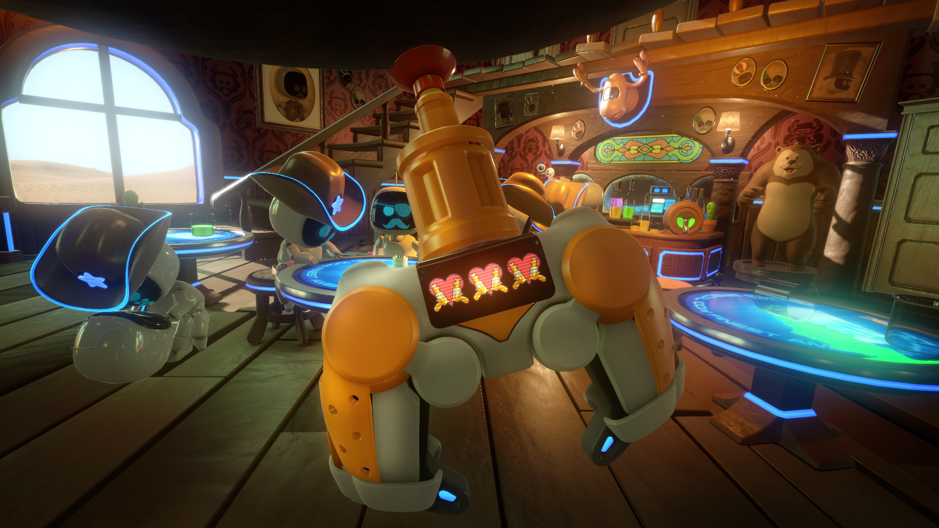 Игры андроид очки. Playroom игра. Playroom VR роботы. Пс4 виар the Playroom. PLAYSTATION Playroom.