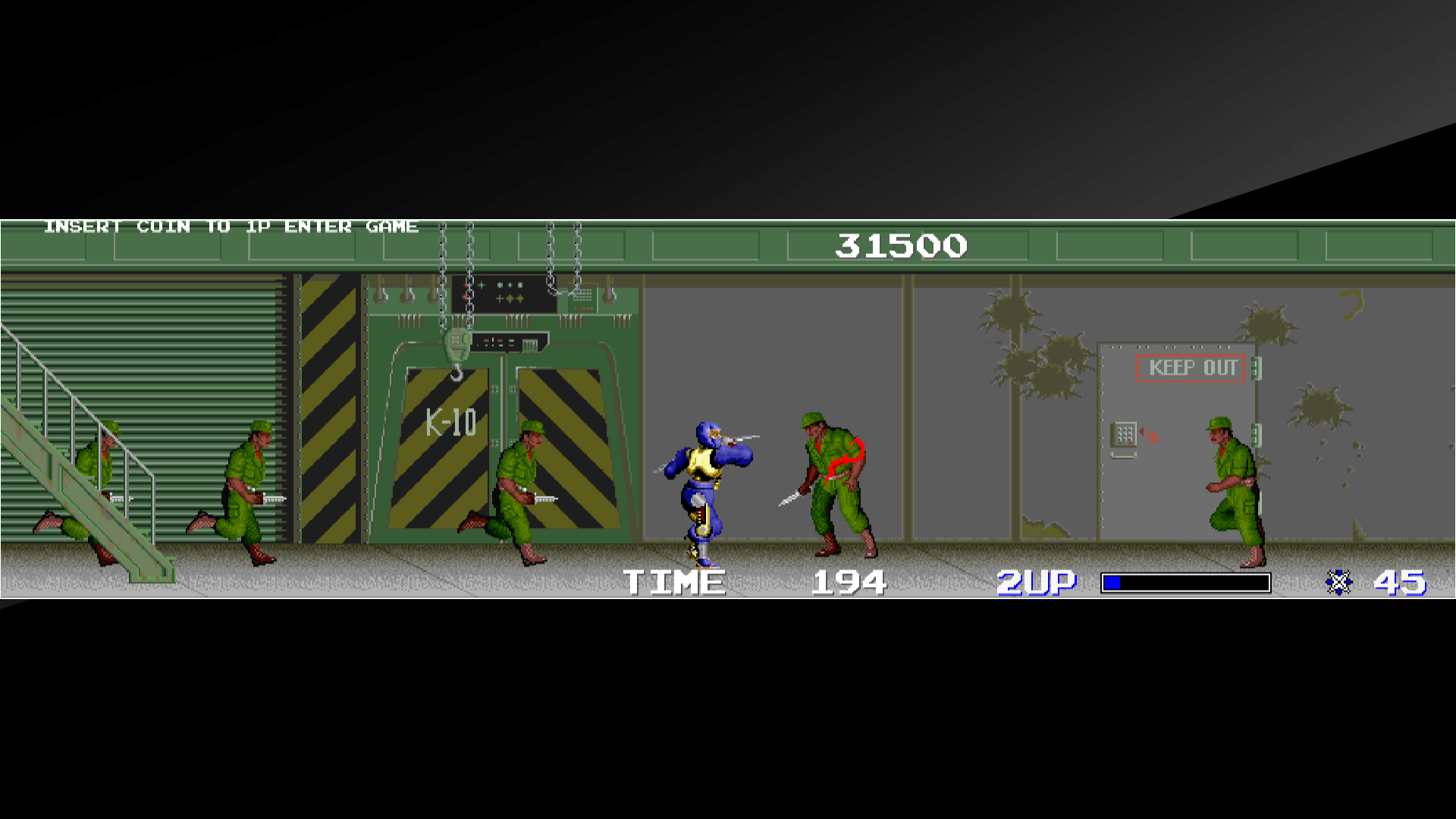 The Ninja Warriors (World) mame.