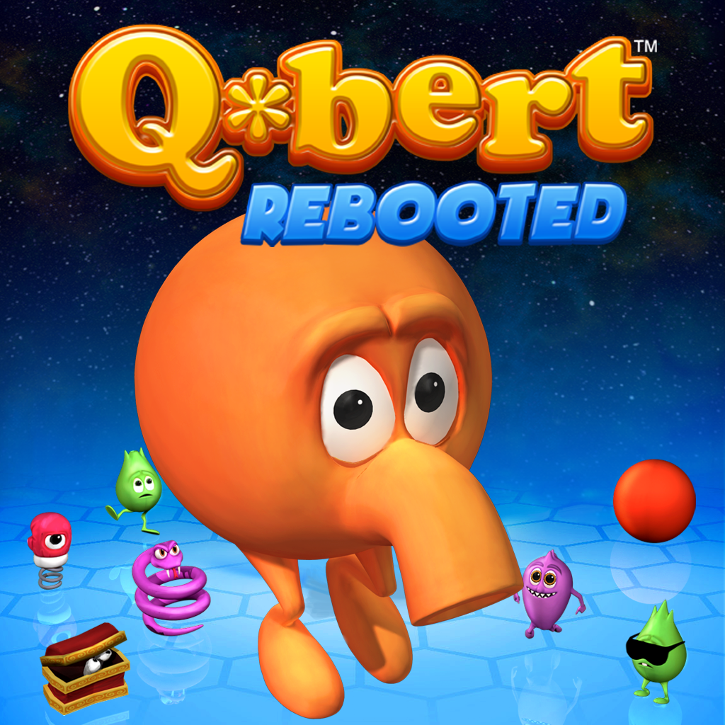Q*Bert: Rebooted cover art (full size)